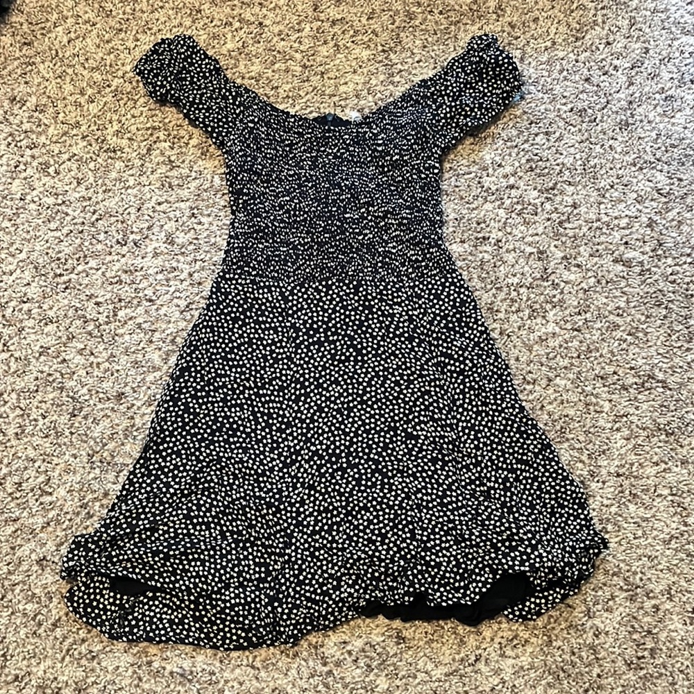 Reformation mini flower dress with synched top